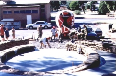 1999-Pouring-concrete-to-flont-of-Memorial