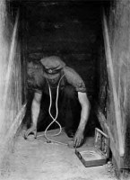 1917-Tunneller-listening-for-German-diggers